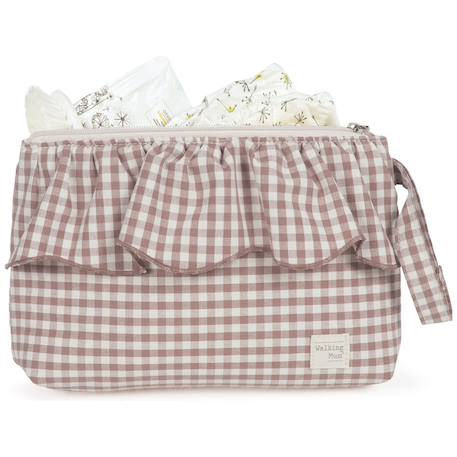 Trousse de toilette praliné vichy matcha Marron+Vert 3 - vertbaudet enfant 