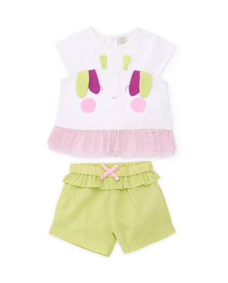 Ensemble en tricot pour nouveau-né avec volant en tulle Blanc 2 - vertbaudet enfant 
