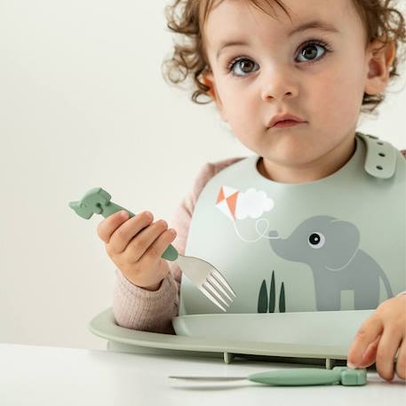 Bavoir silicone playground Vert 2 - vertbaudet enfant 
