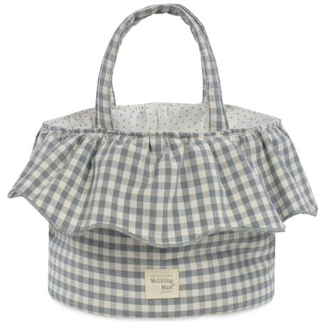 Panier de rangement praliné vichy moka Marron+Vert 7 - vertbaudet enfant 