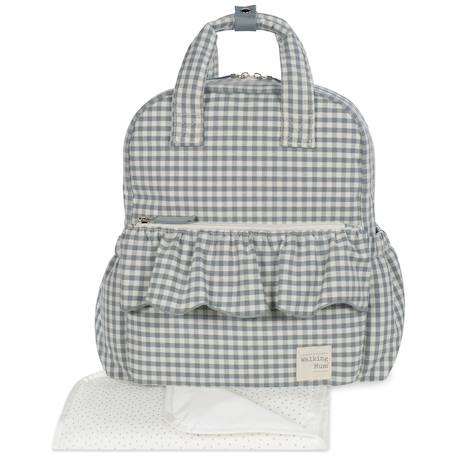 Sac à dos à langer praliné vichy moka Vert 1 - vertbaudet enfant 