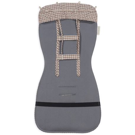 Assise pour poussette praliné vichy moka Marron 3 - vertbaudet enfant 