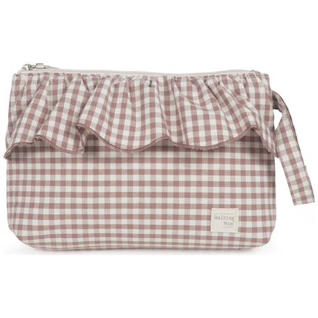 Trousse de toilette praliné vichy matcha Marron+Vert 1 - vertbaudet enfant 