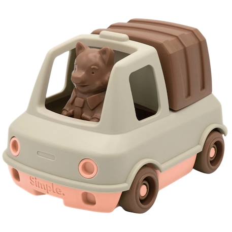 Camion poubelle milk Beige+orange 7 - vertbaudet enfant 