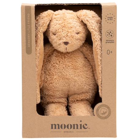 Petit lapin sensoriel en coton bio Cappucino+Sable 5 - vertbaudet enfant 
