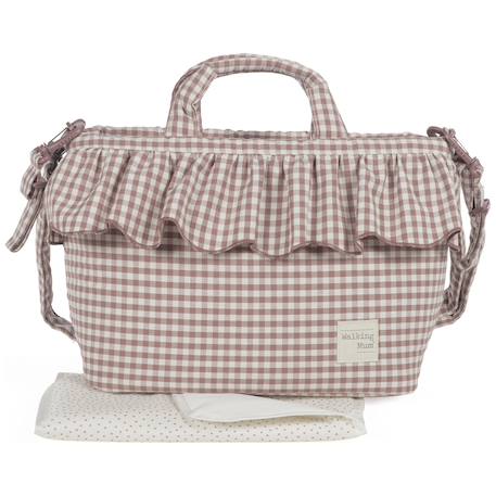 Sac à langer praliné vichy matcha Marron+Vert 1 - vertbaudet enfant 