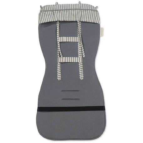 Assise pour poussette praliné rayures matcha Marron+Vert 7 - vertbaudet enfant 