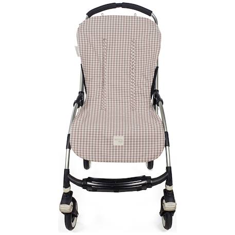 Assise pour poussette praliné vichy moka Marron 4 - vertbaudet enfant 
