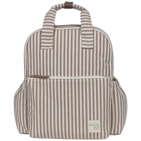 Sac à dos à langer praliné rayures moka Marron+Vert 4 - vertbaudet enfant 