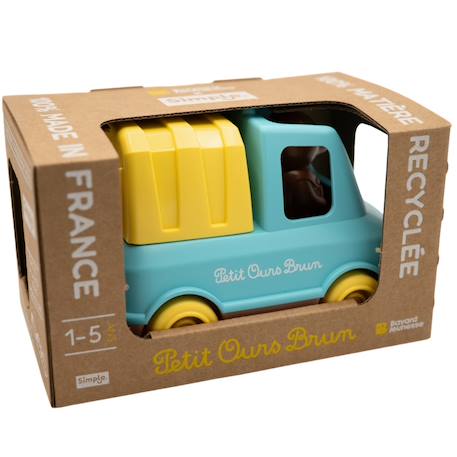 Camion poubelle de petit ours brun Menthe+Pêche 6 - vertbaudet enfant 