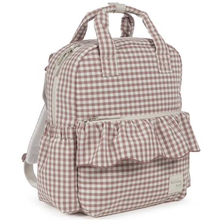 Sac à dos à langer praliné vichy moka Marron 3 - vertbaudet enfant 