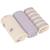 Lot de 3 langes mousseline tiny team lilas pastel (60x60 cm) Lilas, blanc 1 - vertbaudet enfant 
