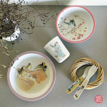 Coffret repas ernest et célestine rose (5 pièces) Rose 6 - vertbaudet enfant 