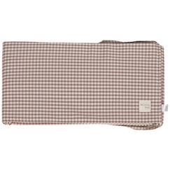 Linge de maison et décoration-Linge de lit bébé-Tour de lit praliné vichy rayures moka (120x60 cm)