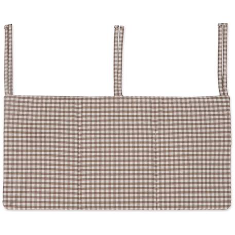 Organisateur de lit praliné vichy rayures moka Marron+Vert 4 - vertbaudet enfant 
