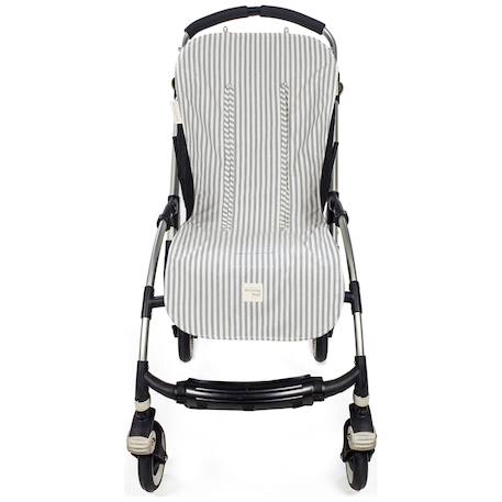 Assise pour poussette praliné rayures matcha Marron+Vert 8 - vertbaudet enfant 