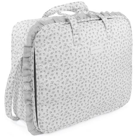 Valise de maternité little bloom fleurs Gris 2 - vertbaudet enfant 