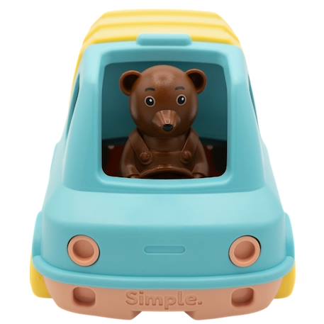 Camion poubelle de petit ours brun Menthe+Pêche 3 - vertbaudet enfant 