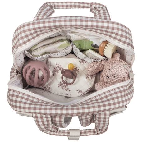Sac à dos à langer praliné vichy moka Marron 6 - vertbaudet enfant 
