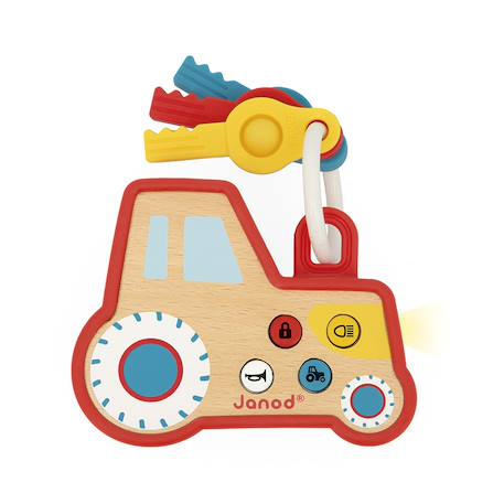 Hochet interactif porte-clés tracteur Rouge 5 - vertbaudet enfant 