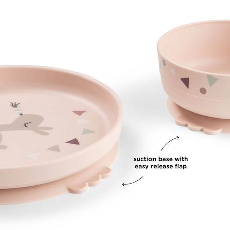 Coffret repas ventouse foodie celebration Rose 3 - vertbaudet enfant 