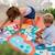 Serviette de plage 2 en 1 jeu de l'oie (180 x 180 cm) Orange, bleu, jaune 3 - vertbaudet enfant 