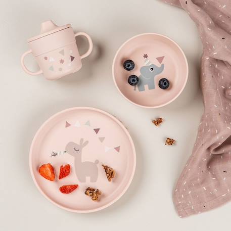 Coffret repas ventouse foodie celebration Rose 4 - vertbaudet enfant 