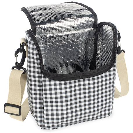 Sac isotherme biberons i love vichy Noir 4 - vertbaudet enfant 