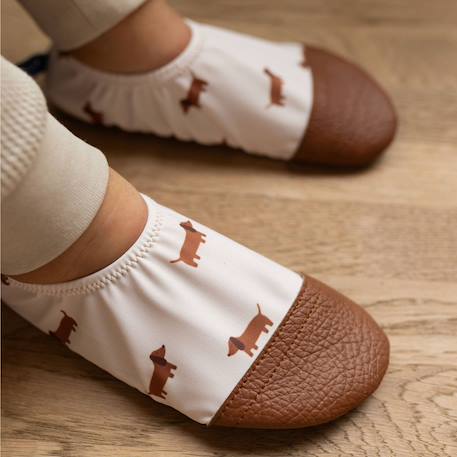 Chaussons tout-terrain les petits teckels (pointures 21-23) Blanc, marron 3 - vertbaudet enfant 