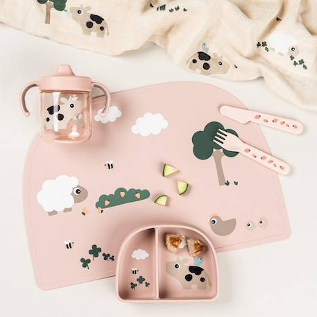Tasse à bec à 2 anses tiny farm Rose 6 - vertbaudet enfant 