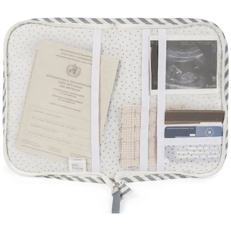 Protège carnet de santé praliné rayures moka Vert 2 - vertbaudet enfant 