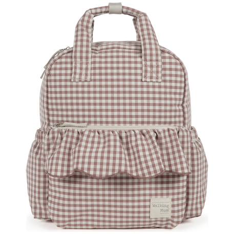 Sac à dos à langer praliné vichy moka Marron 4 - vertbaudet enfant 
