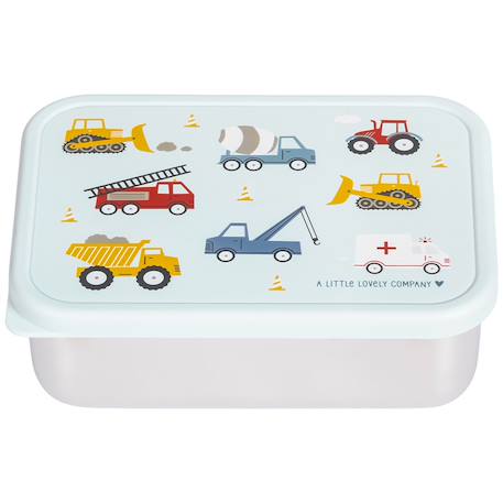 Lunch box en acier inoxydable véhicules Bleu, jaune, rouge 2 - vertbaudet enfant 