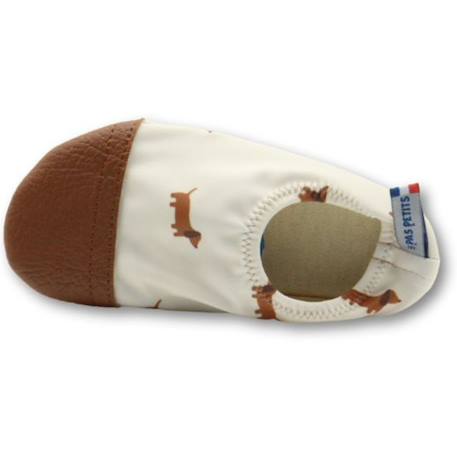 Chaussons tout-terrain les petits teckels (pointures 21-23) Blanc, marron 2 - vertbaudet enfant 