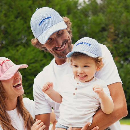 Casquette enfant marinière super cool bleu (9-24 mois) Bleu, blanc 5 - vertbaudet enfant 