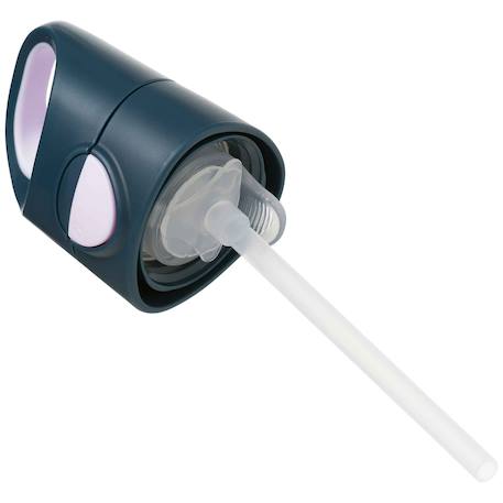 Gourde en tritan avec paille indigo (450 ml) Rose+Vert 5 - vertbaudet enfant 