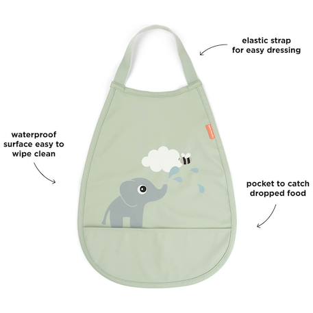 Bavoir élastique elphee Vert 3 - vertbaudet enfant 
