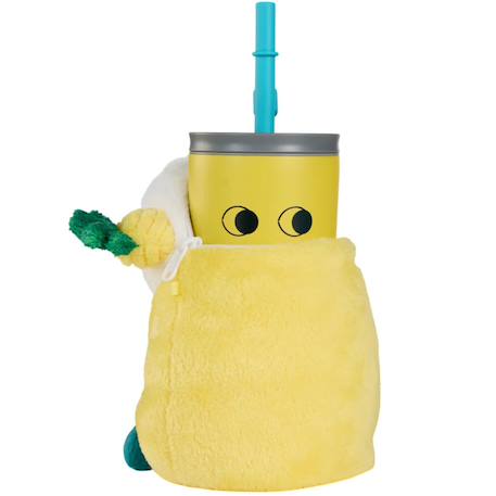 Gobelet isotherme fuzzie pip (360 ml) Jaune, blanc, bleu 2 - vertbaudet enfant 