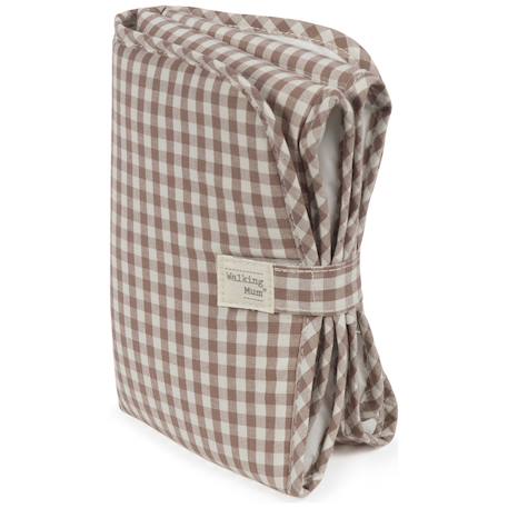 Tapis à langer praliné vichy matcha Marron+Vert 3 - vertbaudet enfant 