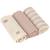 Lot de 3 langes mousseline tiny team taupe (60x60 cm) Marron, blanc 1 - vertbaudet enfant 