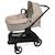 Housse de nacelle et drap housse pour nacelle praliné vichy rayures moka Marron+Vert 1 - vertbaudet enfant 