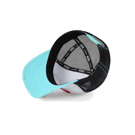 Casquette trucker enfant summer pinck Blanc/turquoise/rose/noir 5 - vertbaudet enfant 