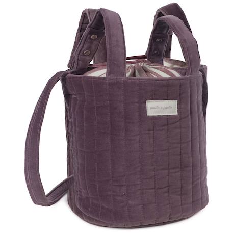 Sac bucket cherry velvet Mauve 5 - vertbaudet enfant 