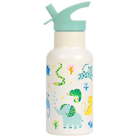 Gourde isotherme jungle (350 ml) Blanc, vert, bleu 2 - vertbaudet enfant 