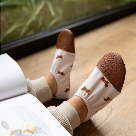 Chaussons tout-terrain les petits teckels (pointures 21-23) Blanc, marron 4 - vertbaudet enfant 