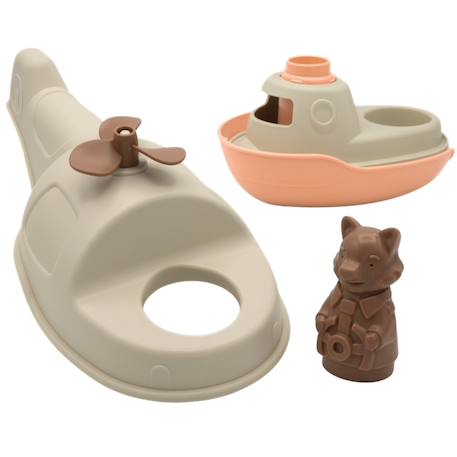 Hélicoptère bateau milk Beige+Orange 8 - vertbaudet enfant 