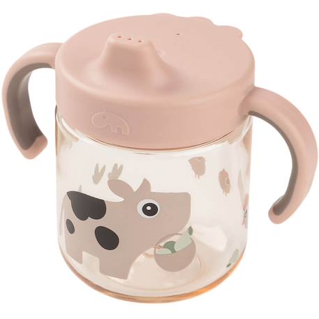 Tasse à bec à 2 anses tiny farm Rose 1 - vertbaudet enfant 