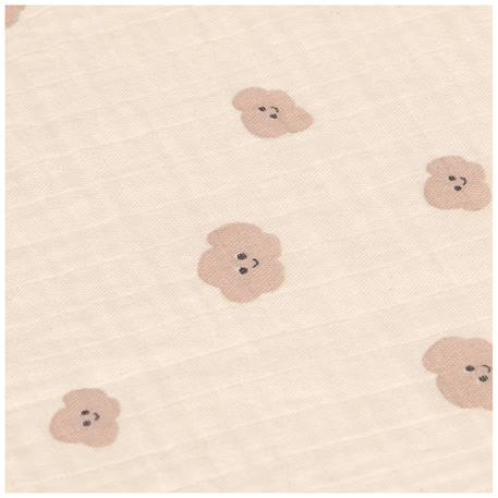 Lot de 3 langes mousseline tiny team taupe (60x60 cm) Marron, blanc 4 - vertbaudet enfant 