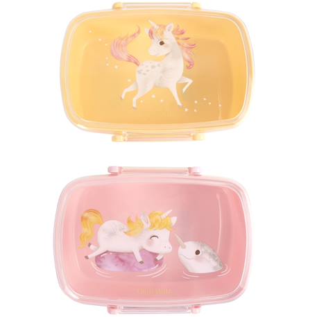 Lot de 2 lunch box les contes de christian la baleine (0,75 l) Bleu, blanc+Jaune, rose, blanc 8 - vertbaudet enfant 