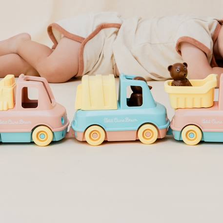 Camion poubelle de petit ours brun Menthe+Pêche 5 - vertbaudet enfant 